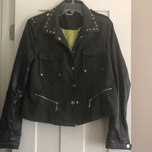 Cropped Moto Jacket